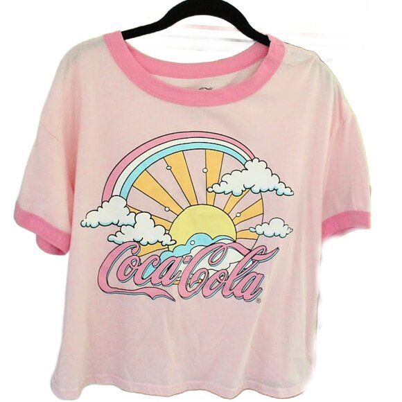 Coca Cola Pink Crop Top - Picture 1 of 2